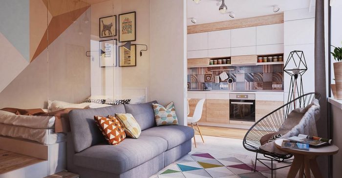 Интерьер небольшого частного дома: стили, кухня-гостиная, прихожая, спальня