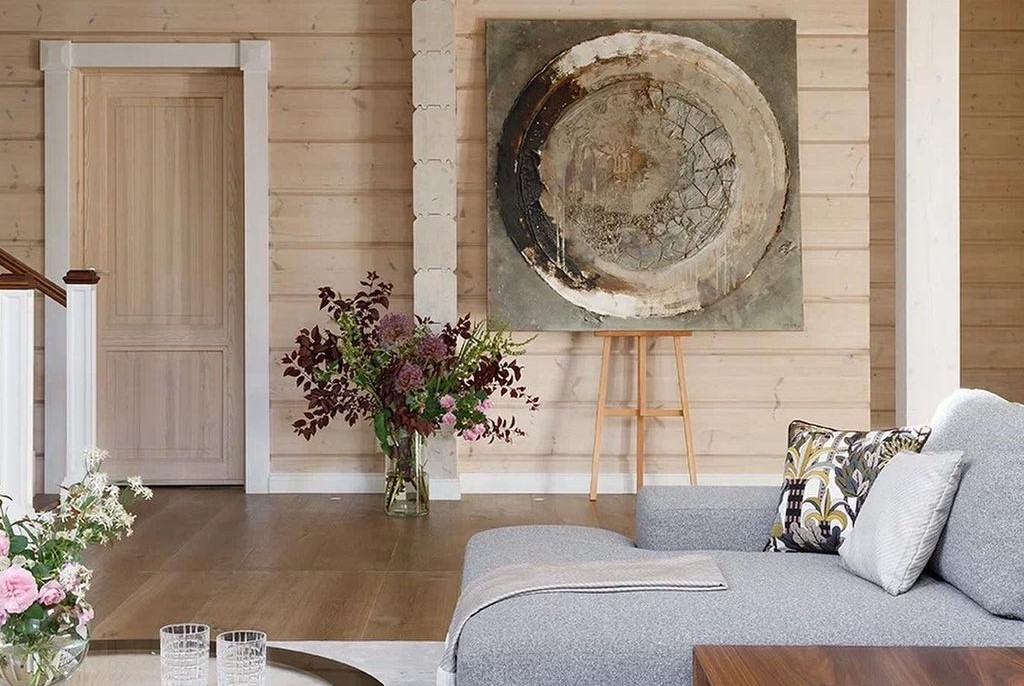 Гостиная деревянного дома